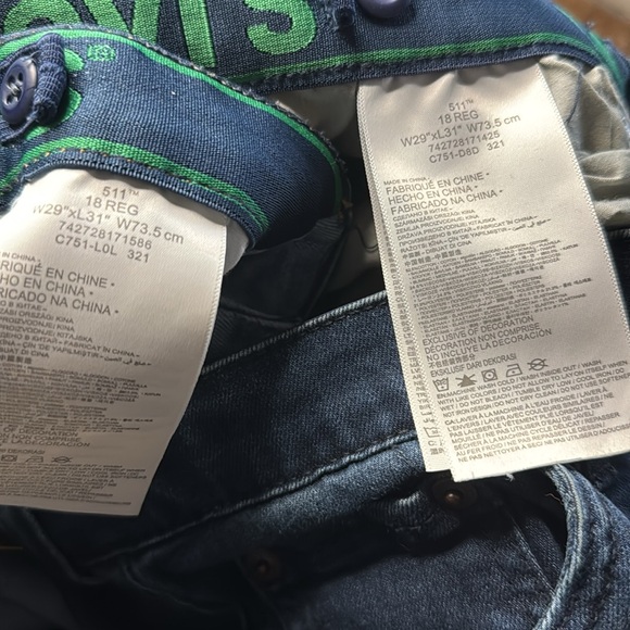 Levis 511 Denim Jeans Size 18 Regular - Picture 7 of 7